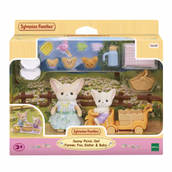 Sylvanian Families Sunny Picnic Set -Fennec Fox Sister & Baby