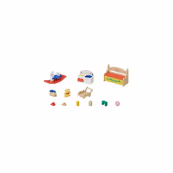 Sylvanian Families 5709 Baby's Toy Box -Snow Rabbit & Panda Babies- Dollhouse Playsets