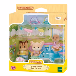 Sylvanian Families Nursery Friends - Pool Fun Trio, 3 yr(s), Multicolour, Polyvinyl chloride (PVC)