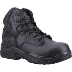 ) Magnum Responder Leather Black Safety Boots - Black, 3 (Adults'