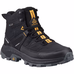 ) Hi-Tec Rainier Polyester Men's Black Hiking Boots - Black, 11 (Adults'