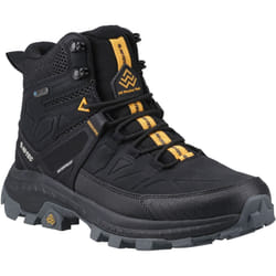 ) Hi-Tec Rainier Polyester Men's Black Hiking Boots - Black, 12 (Adults'