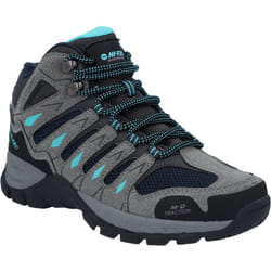 ) Hi-Tec Corzo Mid PU Suede Women's Graphite Grey/Dark Red Hiking Boots - Grey, 5 (Adults'
