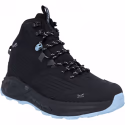 , Black/Blue Fog) Fuse Trek Mid Black/Blue Fog Waterproof Ladies Lace-up Hiking Boots - 4 (Adults'