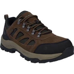 ) Hi-Tec Bandera Expedition Low Leather Men's Smokey Brown/Khaki Hiking Boots - Brown, 10 (Adults'