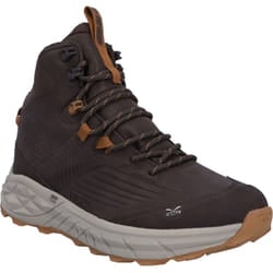 ) Hi-Tec Fuse Trek Mid Polyester Men's Steel/Charcoal/Bright Marigold Hiking Boots - Grey, 8 (Adults'