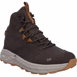 ) Hi-Tec Fuse Trek Mid Polyester Men's Steel/Charcoal/Bright Marigold Hiking Boots - Grey, 10 (Adults'