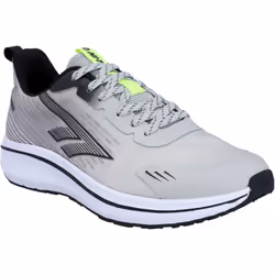 ) Hi-Tec Santorini Polyester Men's Cool Grey/Black/Acid Lime Trainers - Grey, 9 (Adults'