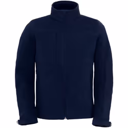 B&C Mens Hooded Softshell Breathable, Waterproof & Windproof Jacket (Fleece Lining) - 3XL, Navy Blue