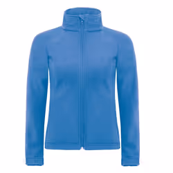B&C Womens Hooded Premium Softshell Jacket (Windproof, Waterproof & Breathable) - S, Azure Blue