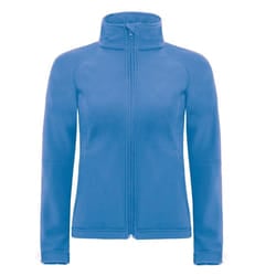 B&C Womens Hooded Premium Softshell Jacket (Windproof, Waterproof & Breathable) - S, Azure Blue