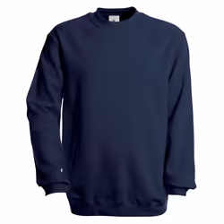 B&C Unisex Set In Modern Cut Crew Neck Sweatshirt - S, Navy Blue