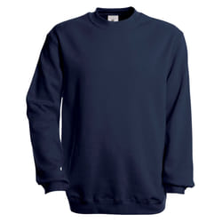 B&C Unisex Set In Modern Cut Crew Neck Sweatshirt - S, Navy Blue