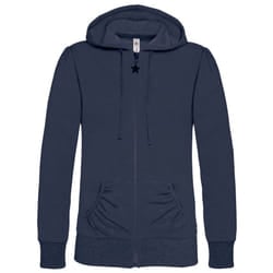 B&C Wonder Women Full Zip Hooded Sweatshirt / Hoodie - XS, Navy Blue