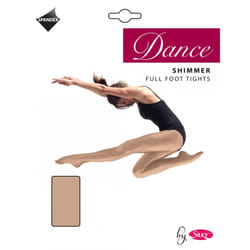 Silky Girls Dance Shimmer Full Foot Tights (1 Pair) - 11-13 Years, Light Toast