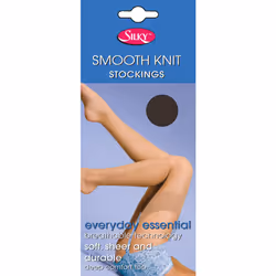 , Barely Black) Silky Womens/Ladies Smooth Knit Stockings (1 Pairs) - Medium (5ft-5ft8â