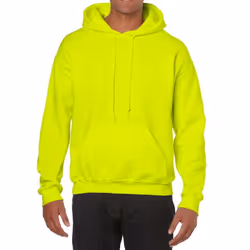 Gildan Heavy Blend Adult Unisex Hooded Sweatshirt / Hoodie - S, Safety Green