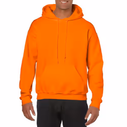 Gildan Heavy Blend Adult Unisex Hooded Sweatshirt / Hoodie - S, Safety Orange