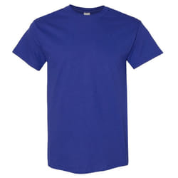 Gildan Mens Heavy Cotton Short Sleeve T-Shirt - L, Cobalt Blue