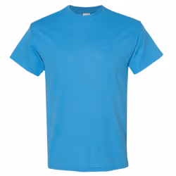 Gildan Mens Heavy Cotton Short Sleeve T-Shirt - L, Heather Sapphire