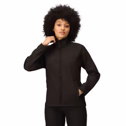 Regatta Ladies Uproar Softshell Wind Resistant Jacket - 10, Black/Black