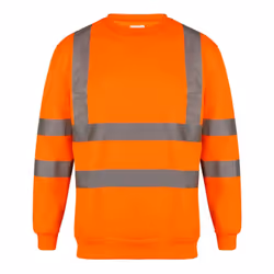 Yoko Unisex Hi-Vis Heavyweight Sweatshirt - S, Hi Vis Orange