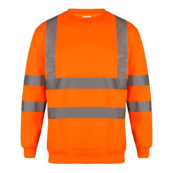 Yoko Unisex Hi-Vis Heavyweight Sweatshirt - S, Hi Vis Orange
