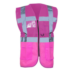 Yoko Hi-Vis Premium Executive/Manager Waistcoat / Jacket - 2XL, Pink