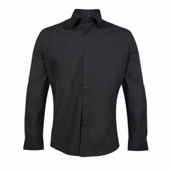 Premier Supreme Heavier Weight Poplin Long Sleeve Work Shirt - 18.5, Black