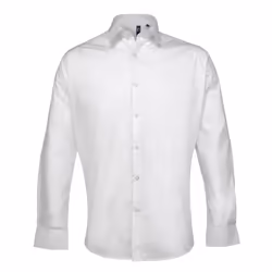 Premier Supreme Heavier Weight Poplin Long Sleeve Work Shirt - 18, White