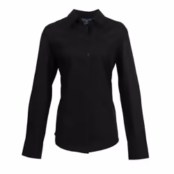 Premier Womens/Ladies Signature Oxford Long Sleeve Work Shirt - 18, Black