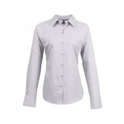Premier Womens/Ladies Signature Oxford Long Sleeve Work Shirt - 20, Silver
