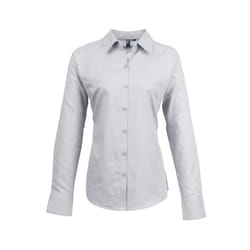 Premier Womens/Ladies Signature Oxford Long Sleeve Work Shirt - 20, Silver
