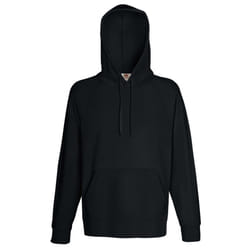 Fruit Of The Loom Mens Lightweight Hooded Sweatshirt / Hoodie (240 GSM) - S, Black