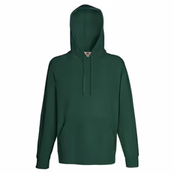 Fruit Of The Loom Mens Lightweight Hooded Sweatshirt / Hoodie (240 GSM) - XL, Bottle Green