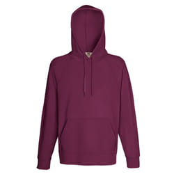 Fruit Of The Loom Mens Lightweight Hooded Sweatshirt / Hoodie (240 GSM) - XL, Burgundy