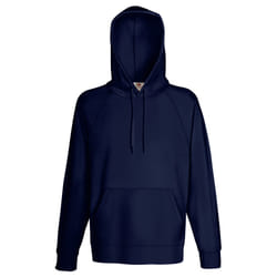 Fruit Of The Loom Mens Lightweight Hooded Sweatshirt / Hoodie (240 GSM) - L, Deep Navy