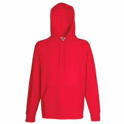 Fruit Of The Loom Mens Lightweight Hooded Sweatshirt / Hoodie (240 GSM) - S, Red