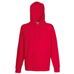 Fruit Of The Loom Mens Lightweight Hooded Sweatshirt / Hoodie (240 GSM) - S, Red