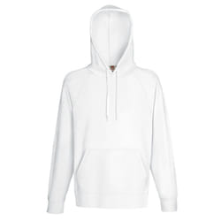 Fruit Of The Loom Mens Lightweight Hooded Sweatshirt / Hoodie (240 GSM) - 2XL, White