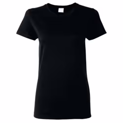 Gildan Ladies/Womens Heavy Cotton Missy Fit Short Sleeve T-Shirt - L, Black