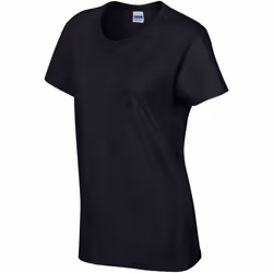 Gildan Ladies/Womens Heavy Cotton Missy Fit Short Sleeve T-Shirt - L, Black
