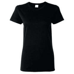 Gildan Ladies/Womens Heavy Cotton Missy Fit Short Sleeve T-Shirt - XL, Black