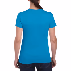 Gildan Ladies/Womens Heavy Cotton Missy Fit Short Sleeve T-Shirt - 2XL, Heather Sapphire