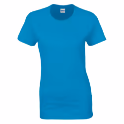 Gildan Ladies/Womens Heavy Cotton Missy Fit Short Sleeve T-Shirt - 2XL, Heather Sapphire