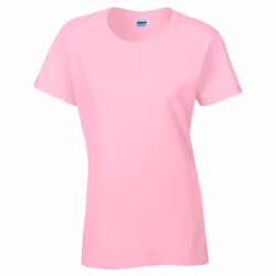 Gildan Ladies/Womens Heavy Cotton Missy Fit Short Sleeve T-Shirt - M, Light Pink