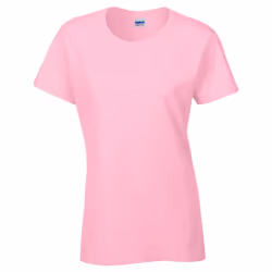 Gildan Ladies/Womens Heavy Cotton Missy Fit Short Sleeve T-Shirt - L, Light Pink