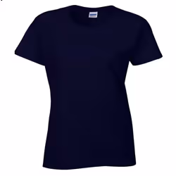 Gildan Ladies/Womens Heavy Cotton Missy Fit Short Sleeve T-Shirt - L, Navy