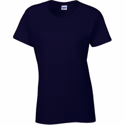 Gildan Ladies/Womens Heavy Cotton Missy Fit Short Sleeve T-Shirt - L, Navy