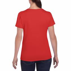 Gildan Ladies/Womens Heavy Cotton Missy Fit Short Sleeve T-Shirt - L, Red